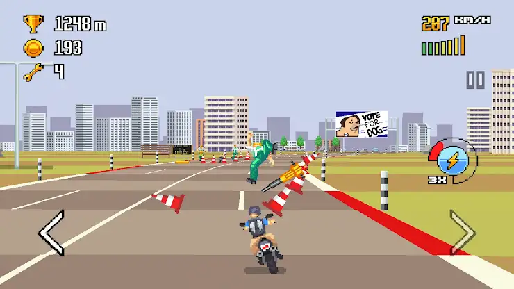 Retro Highway - Bike Racer screenshot 8