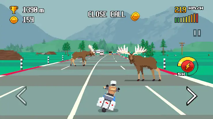 Retro Highway - Bike Racer screenshot 2