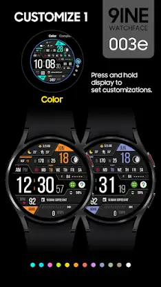9INE 003e: Digital watch face screenshot 2