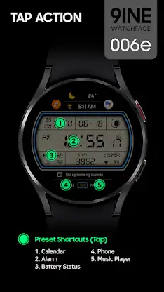 9INE 006e: Digital watch face screenshot 4