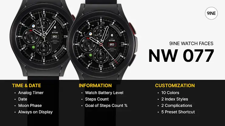 NW077: Analog watch face screenshot 1