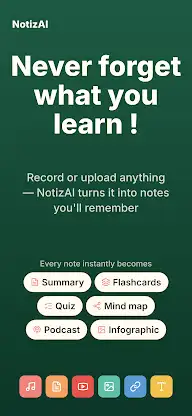 NotizAI: AI Lecture Note Taker screenshot 1