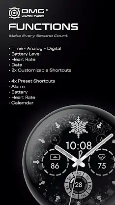Christmas Snowflake Watch Face screenshot 4