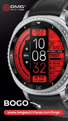 Digital Watch Face OMG 377 screenshot 4