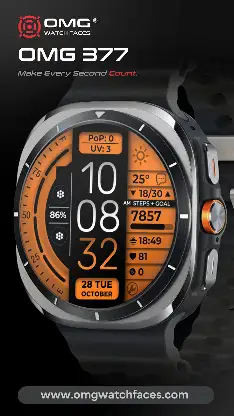 Digital Watch Face OMG 377 screenshot 5