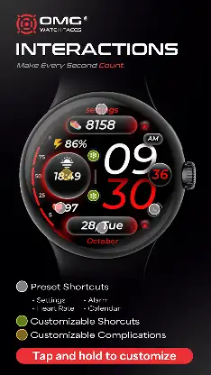 Digital Watch Face: OMG 53 screenshot 3