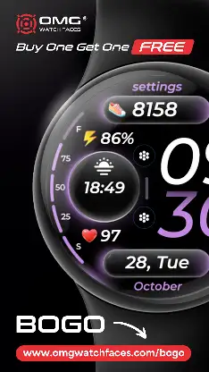 Digital Watch Face: OMG 53 screenshot 4