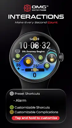 OMG 75 - Colorful Watch Face screenshot 3
