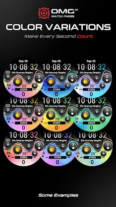 OMG 75 - Colorful Watch Face screenshot 7