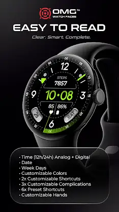 Minimal Watch Face OMG 381 screenshot 2