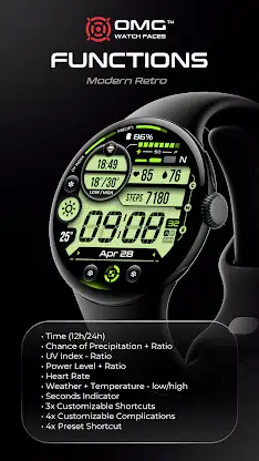OMG 26 Digital Retro Watch screenshot 3