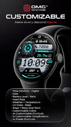 OMG 28 - Digital Retro Watch screenshot 2