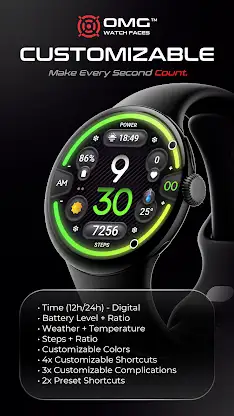 OMG 31 Digital Watch Face screenshot 2