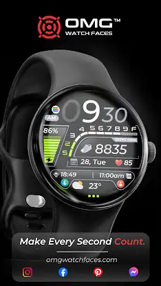 OMG 333 Digital Watch Face screenshot 2