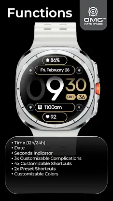 OMG 344 Minimal Watch Face screenshot 5