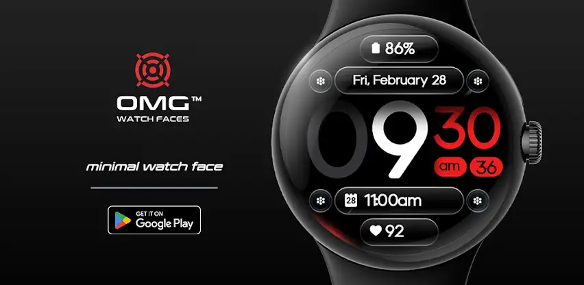 OMG 344 Minimal Watch Face screenshot 1
