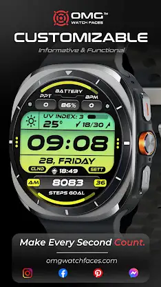 OMG 348 Digital Watch Face screenshot 2