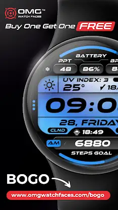 OMG 348 Digital Watch Face screenshot 5