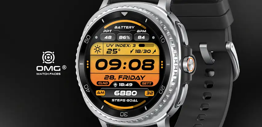 OMG 348 Digital Watch Face screenshot 1
