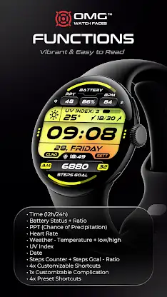 OMG 348 Digital Watch Face screenshot 3