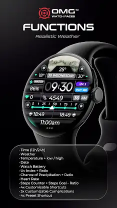 Weather Watch Face - OMG 368 screenshot 2