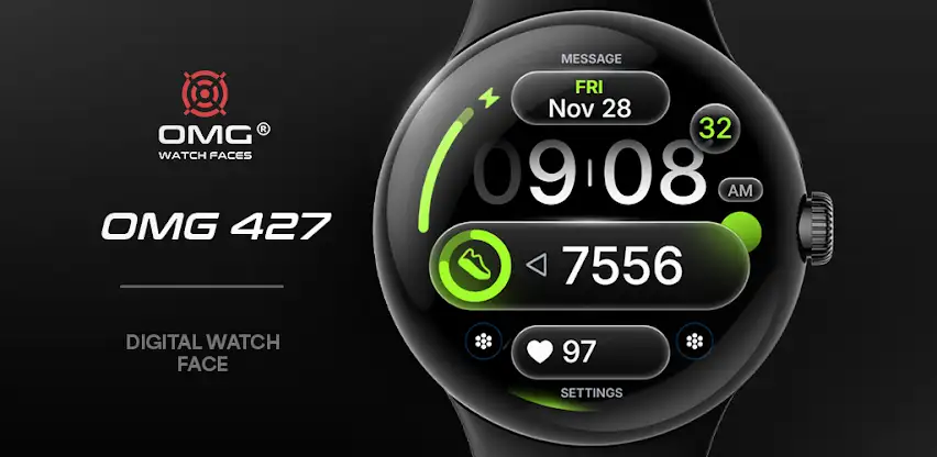 OMG 427 - Digital Watch Face screenshot 1