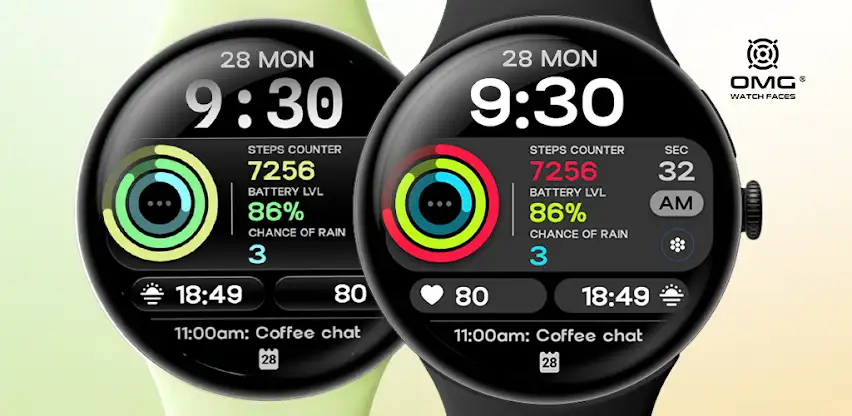 Rings Watch Face - OMG 492 screenshot 1