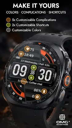 Flip Clock Watch Face OMG 495 screenshot 4