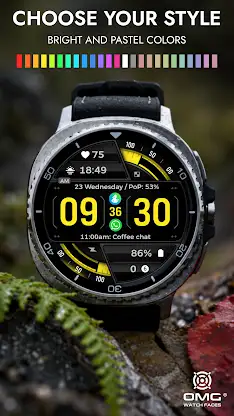 Flip Clock Watch Face OMG 495 screenshot 6