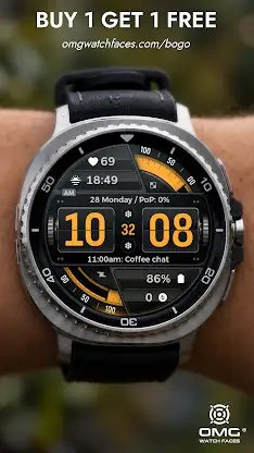 Flip Clock Watch Face OMG 495 screenshot 8