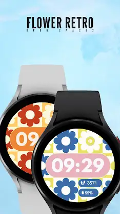 Flower Retro Watch Face screenshot 2