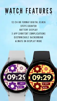 Flower Retro Watch Face screenshot 4