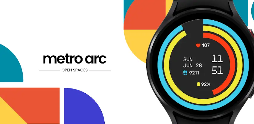 Metro Arc Watch Face screenshot 1