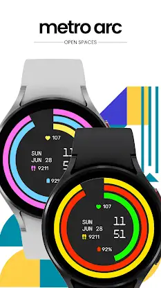 Metro Arc Watch Face screenshot 2