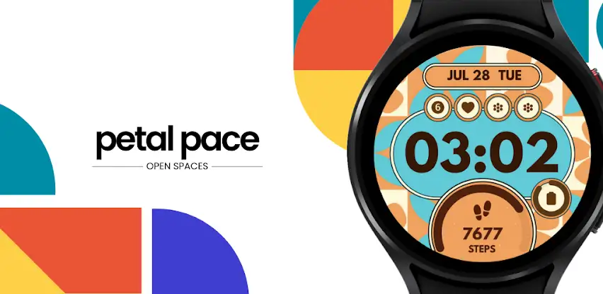 Petal Pace Watch Face screenshot 1