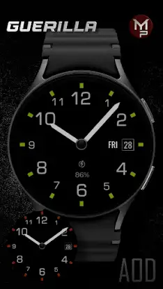 GUERILLA - Analog watch face screenshot 8