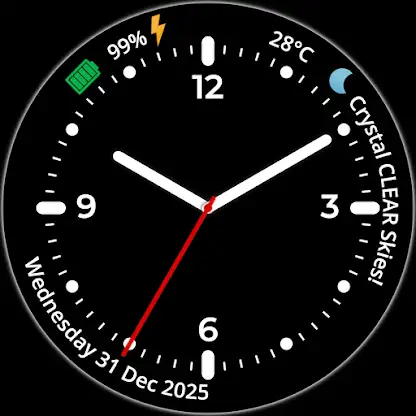 P90 Analog Watch Face Wear OS screenshot 1