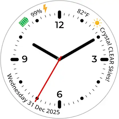 P90 Analog Watch Face Wear OS screenshot 2