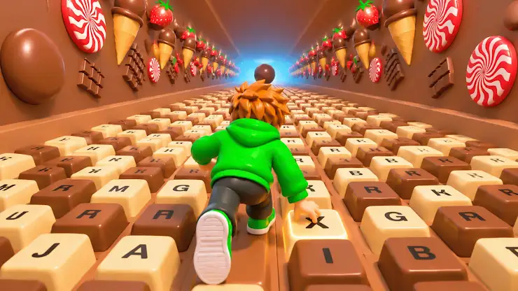 Keyboard Obby: Candy Escape screenshot 2