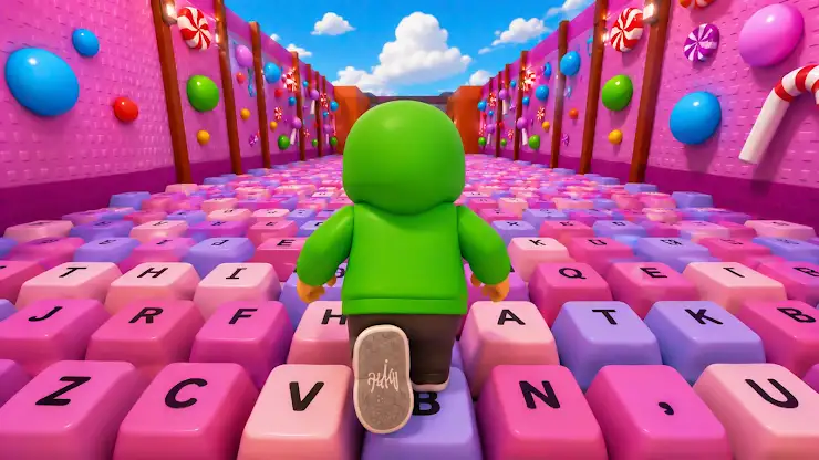 Keyboard Obby: Candy Escape screenshot 1