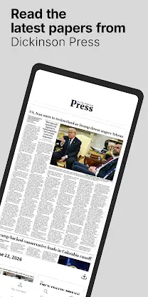 The Dickinson Press E-paper screenshot 1