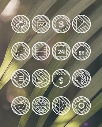 Lines Circle - White Icon Pack screenshot 4