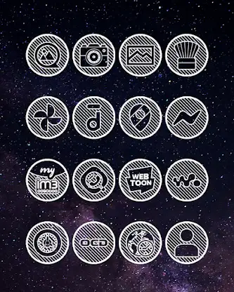 Lines Circle - White Icon Pack screenshot 3
