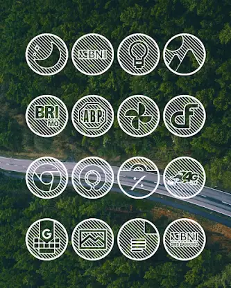 Lines Circle - White Icon Pack screenshot 1