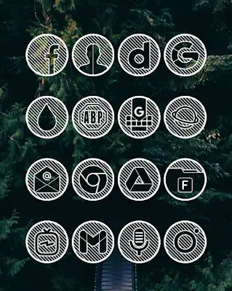 Lines Circle - White Icon Pack screenshot 2