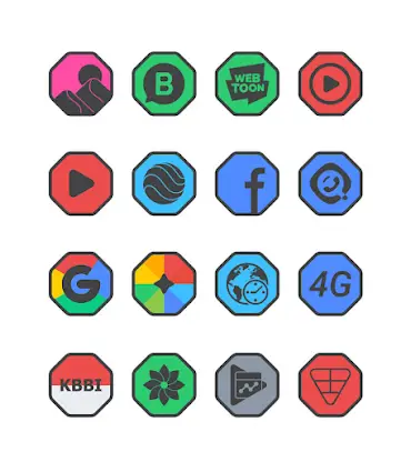 Octa Dark - Icon Pack screenshot 5