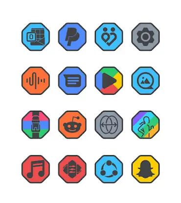 Octa Dark - Icon Pack screenshot 3