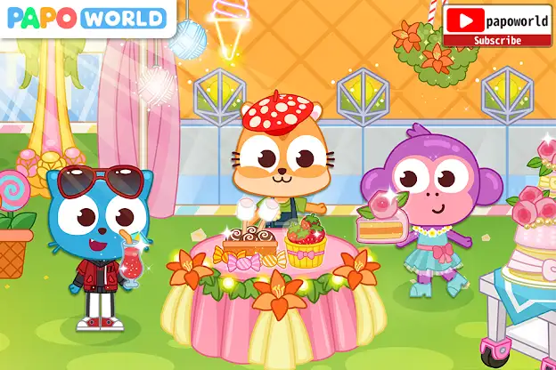 Papo Town Dessert Shop for kid screenshot 2