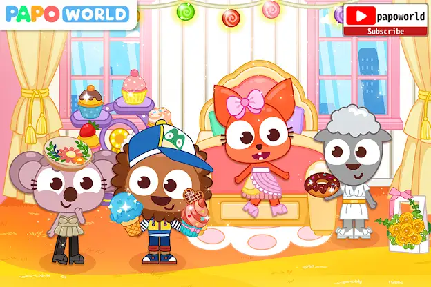 Papo Town Dessert Shop for kid screenshot 1