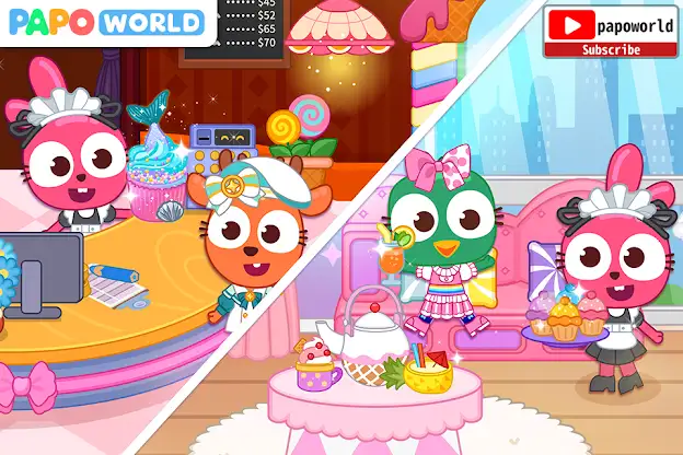 Papo Town Dessert Shop for kid screenshot 6
